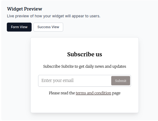 Form View Preview