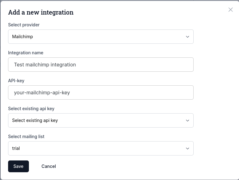 Connect Mailchimp